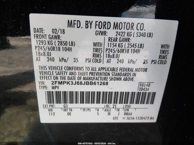 2018 FORD EDGE SEL 9
