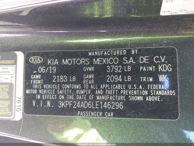 2020 KIA FORTE LXS 9
