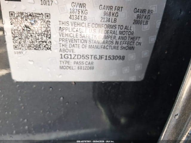 2018 CHEVROLET MALIBU LT 9