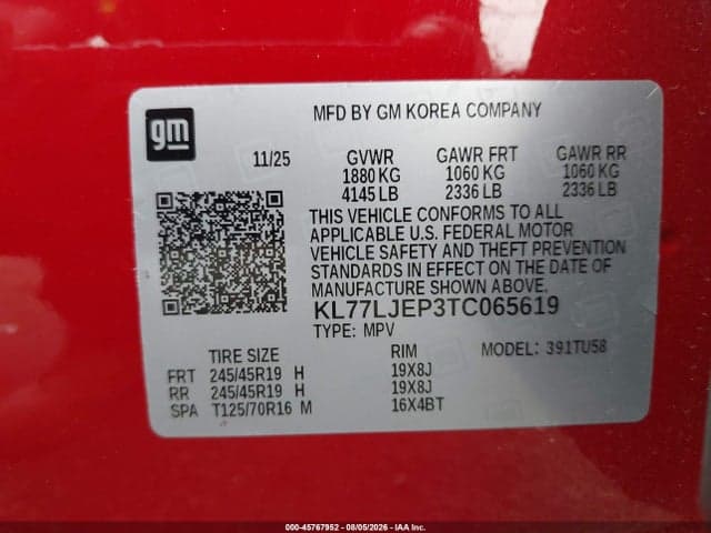 2026 CHEVROLET TRAX FWD 2RS 9