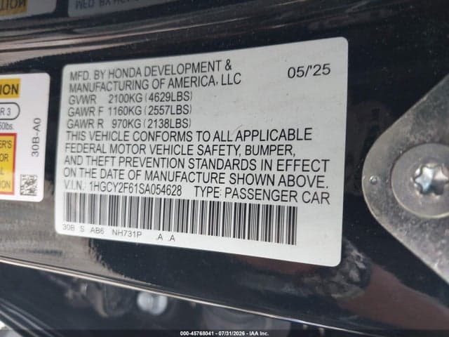 2025 HONDA ACCORD HYBRID EX-L 9