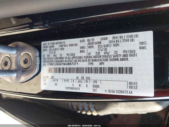 2022 FORD ESCAPE SE 9