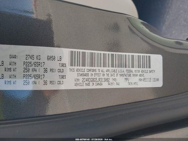 2018 DODGE GRAND CARAVAN SE 9