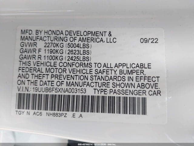 2022 ACURA TLX A-SPEC PACKAGE 9