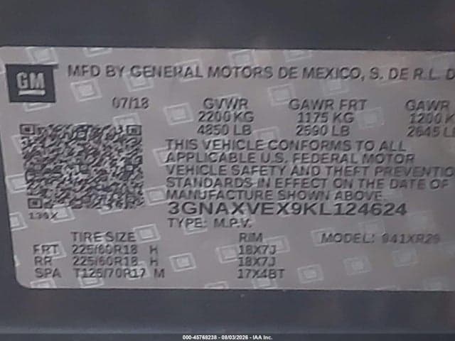 2019 CHEVROLET EQUINOX LT 9