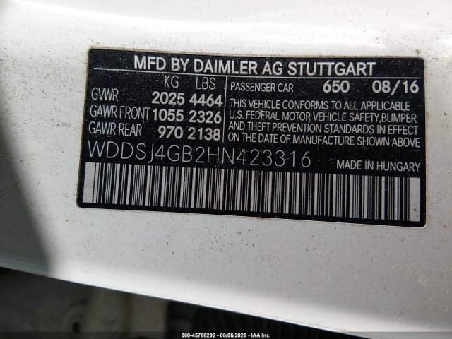 2017 MERCEDES-BENZ CLA 250 4MATIC 9