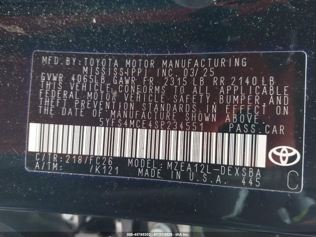 2025 TOYOTA COROLLA SE 9
