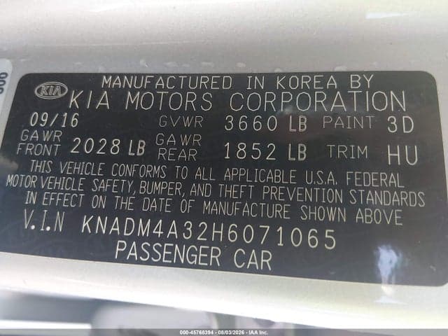 2017 KIA RIO LX 9