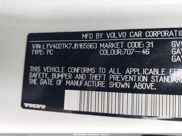 2018 VOLVO S60 INSCRIPTION T5 9