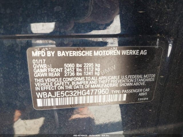 2017 BMW 540I 11
