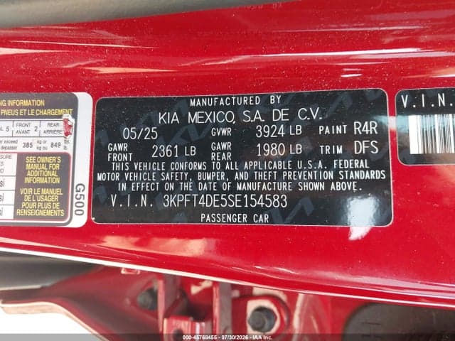 2025 KIA K4 LXS 9