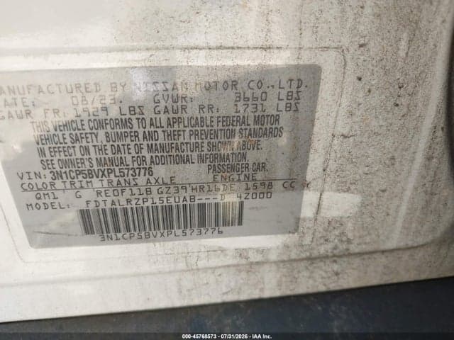 2023 NISSAN KICKS S XTRONIC CVT 9