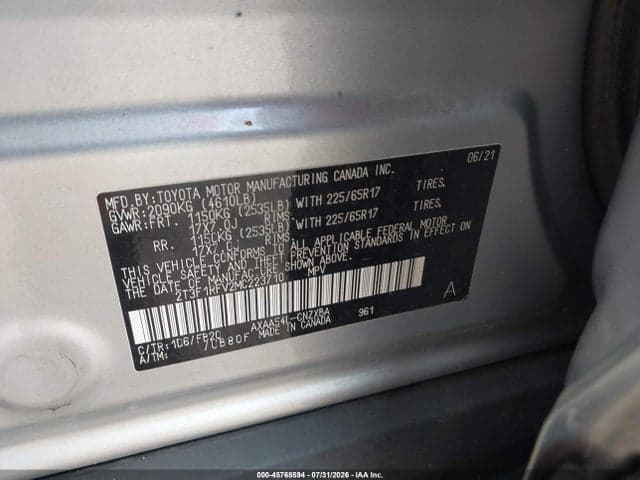 2021 TOYOTA RAV4 LE 9