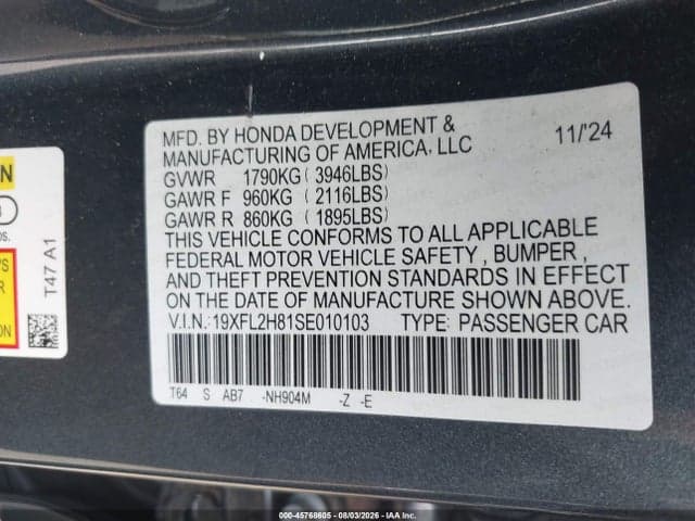 2025 HONDA CIVIC SEDAN SPORT 9