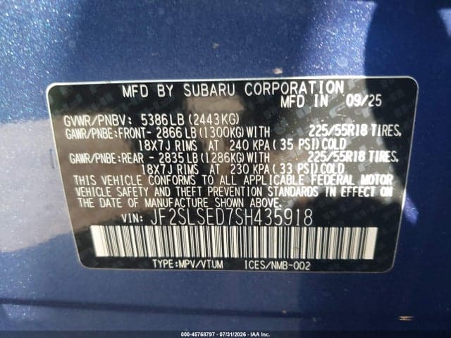 2025 SUBARU FORESTER PREMIUM HYBRID 9