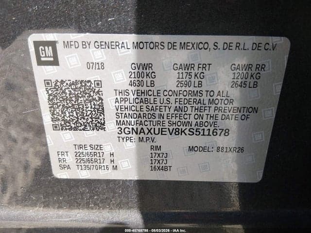 2019 CHEVROLET EQUINOX LT 9