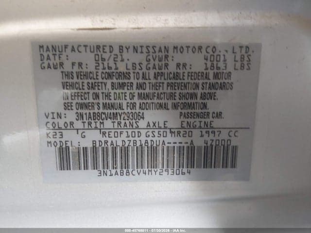 2021 NISSAN SENTRA SV XTRONIC CVT 9