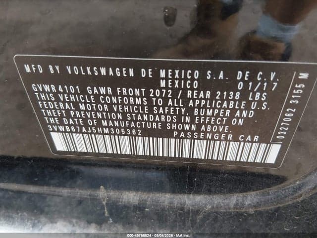 2017 VOLKSWAGEN JETTA 1.4T SE 9