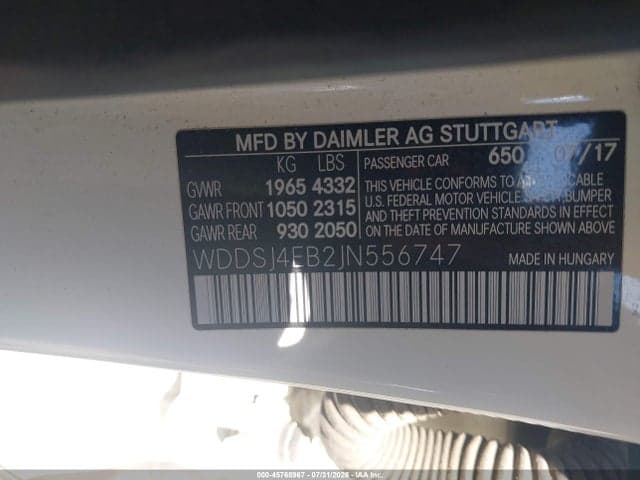 2018 MERCEDES-BENZ CLA 250 9