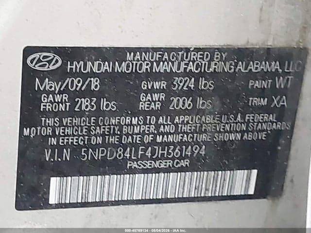 2018 HYUNDAI ELANTRA SEL 9