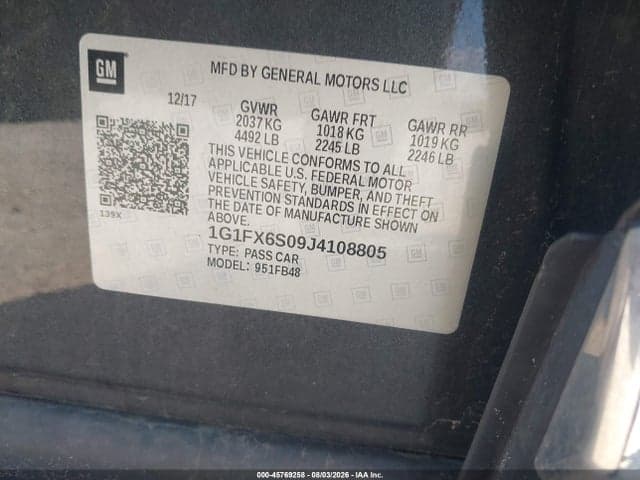 2018 CHEVROLET BOLT EV PREMIER 9