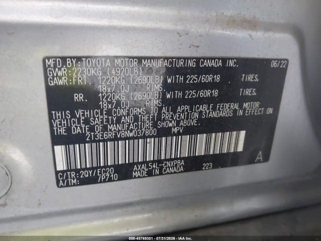 2022 TOYOTA RAV4 HYBRID XSE 9
