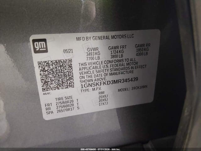 2021 CHEVROLET SUBURBAN 4WD PREMIER 9