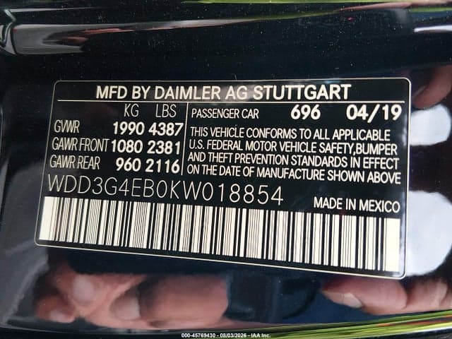 2019 MERCEDES-BENZ A 220 9