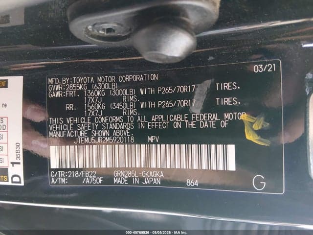 2021 TOYOTA 4RUNNER SR5 9