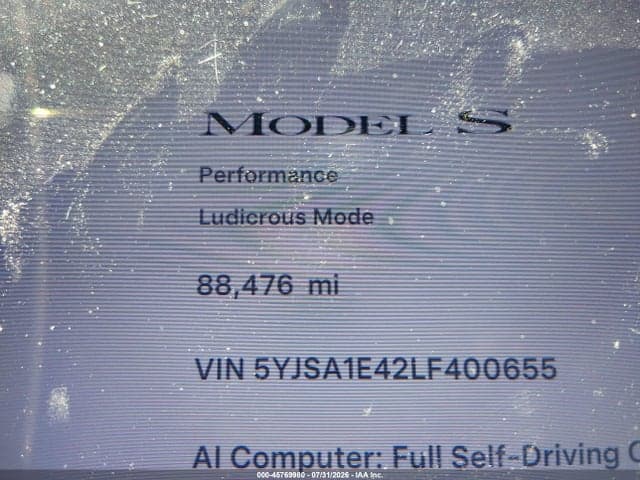 2020 TESLA MODEL S PERFORMANCE DUAL MOTOR ALL-WHEEL DRIVE 15