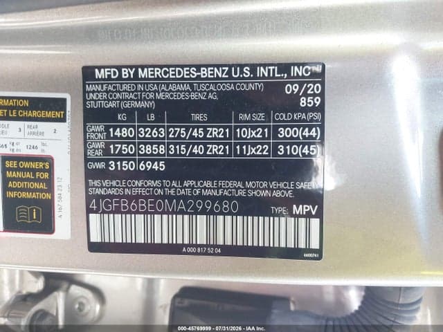 2021 MERCEDES-BENZ AMG GLE 53 4MATIC 9