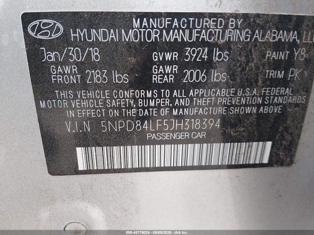2018 HYUNDAI ELANTRA SEL 9