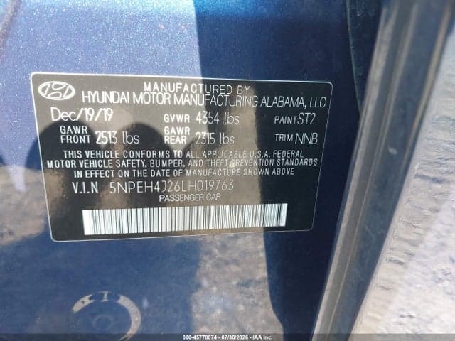 2020 HYUNDAI SONATA LIMITED 9