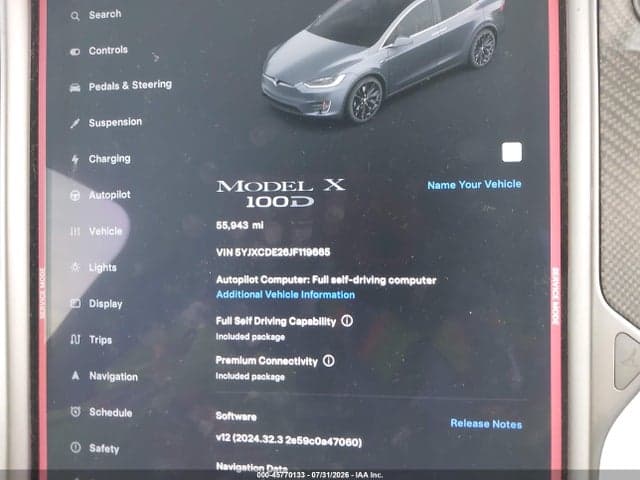 2018 TESLA MODEL X 100D/75D/P100D 7