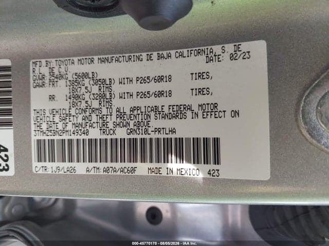 2023 TOYOTA TACOMA LIMITED 9