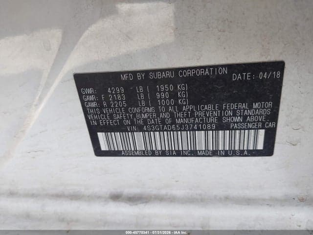 2018 SUBARU IMPREZA 2.0I PREMIUM 9