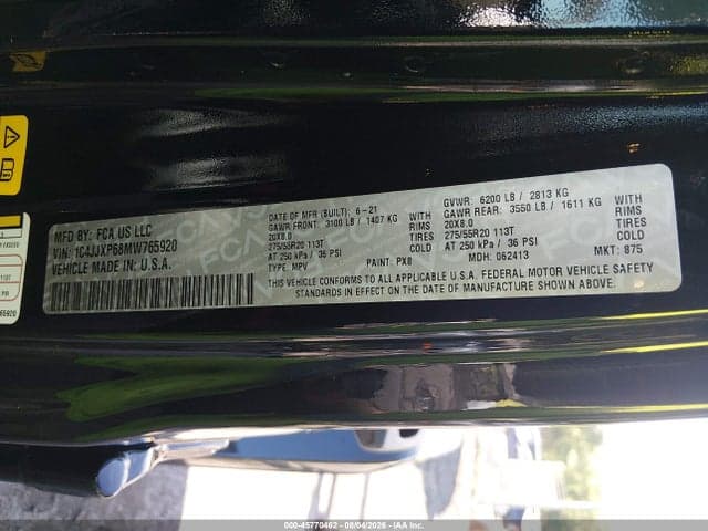2021 JEEP WRANGLER 4XE UNLIMITED SAHARA 4X4 9