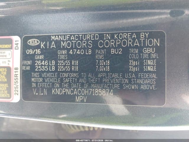 2017 KIA SPORTAGE EX 9