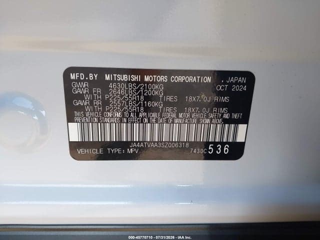 2025 MITSUBISHI ECLIPSE CROSS LE S-AWC/RALLIART S-AWC 9