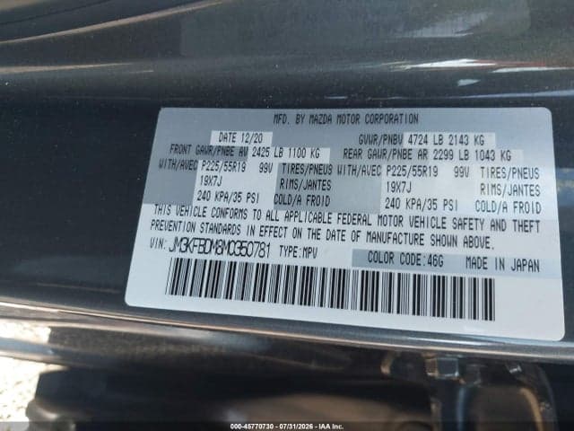2021 MAZDA CX-5 GRAND TOURING 9