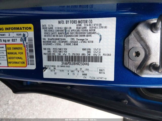 2017 FORD FUSION HYBRID SE 9