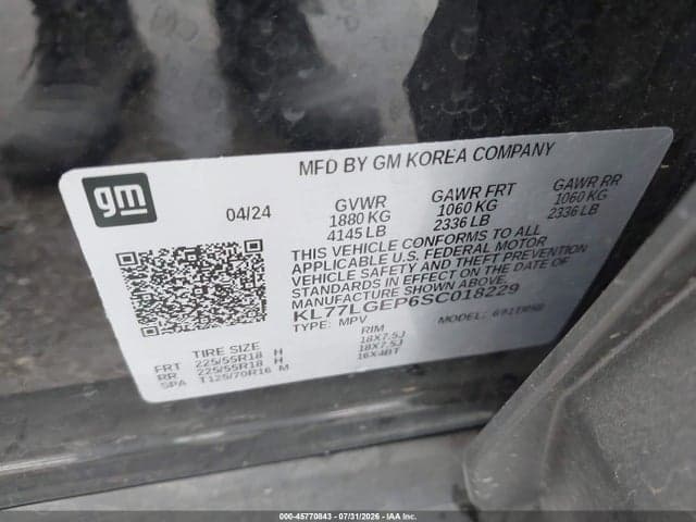 2025 CHEVROLET TRAX FWD 1RS 9