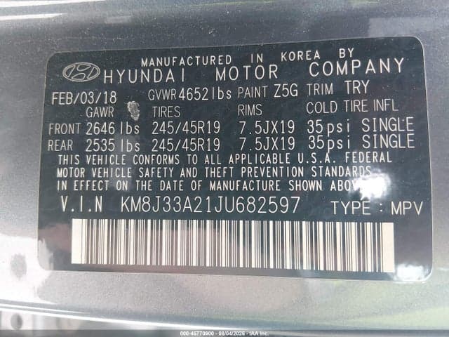 2018 HYUNDAI TUCSON VALUE 9
