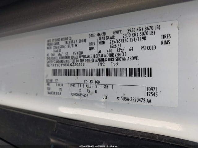 2020 FORD TRANSIT-150 9