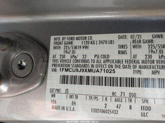2021 FORD ESCAPE TITANIUM 9