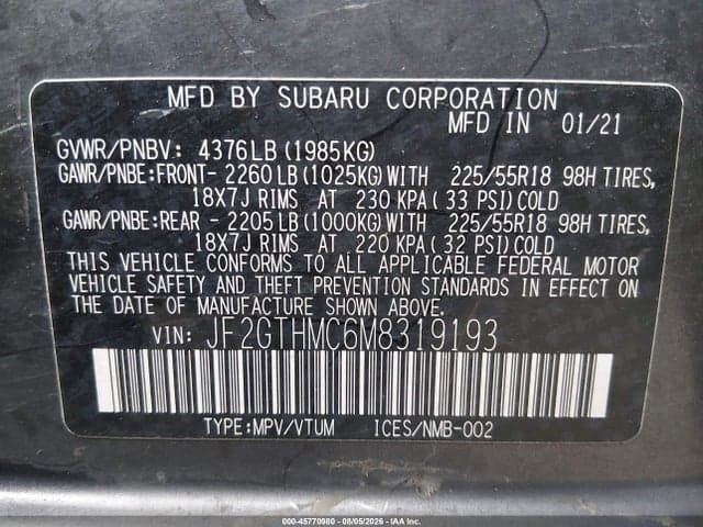 2021 SUBARU CROSSTREK LIMITED 9