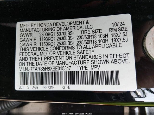 2025 HONDA CR-V HYBRID SPORT-L 9