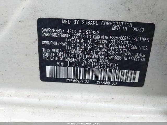 2021 SUBARU CROSSTREK PREMIUM 9