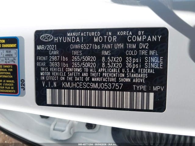 2021 GENESIS GV80 3.5T AWD ADVANCED 9