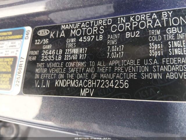 2017 KIA SPORTAGE LX 9